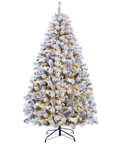 lot 52 image: Prelit Christmas Tree 6FT Flocked