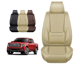 lot 181 image: OASIS AUTO Seat Covers Accessories Compatible with F150 F250 F350 2009-2025 Custom Fit Leather Truck Cover Protector