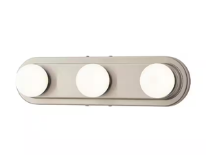 lot 183 image: Hampton Bay Midford 3-Light Brush Nickel LED Bathroom Vanity Light Bar