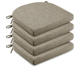 lot 308 image: LOVTEX Chair Cushions for Dining Chairs 4 Pack 16 X 16 X 2, Khaki