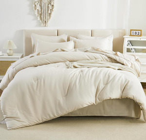 lot 314 image: Litanika Beige Bed in a Bag Full - 7 Pieces Full Size Comforter Sets