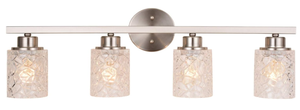 lot 26 image: ALICE HOUSE 28.7 Vanity Lights, 4 Light Wall Lighting, Brushed Nickel Bathroom Lights Over Mirror