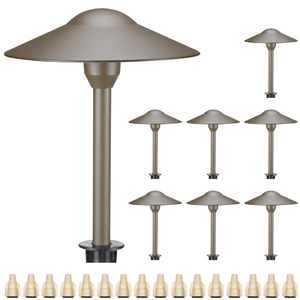lot 27 image: LOT OF 8 Lumina Lighting 3W Landscape Lighting 12V Landscape Lights Low Voltage Landscape Path Lights