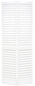 lot 38 image: Closet Door, Bi-fold, Louver Louver Plantation Primed White