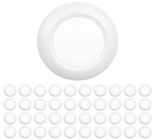 lot 133 image: LOT OF 40  6 LED Low Profile Recessed & Surface Mount Disk Light, Round, 15W, 900 Lumens, 5000K Daylight White