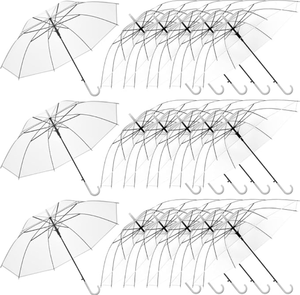 lot 157 image: LOT OF 24 Reginary Umbrella Wedding Style Stick Umbrellas for Rain