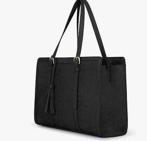 lot 197 image: ECOSUSI Laptop Bag For Women 15.6 Work Tote Bags PU Leather Purse
