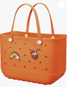 lot 208 image: Beach Bag Rubber Tote Bag - Waterproof Travel Bag for Women Washable Tote Bag