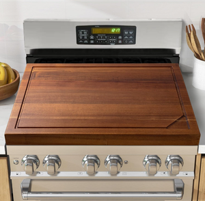 lot 250 image: Noodle Board Stove Cover - Acacia Wood Stove Top Covers for Electric Stove and Gas Stove