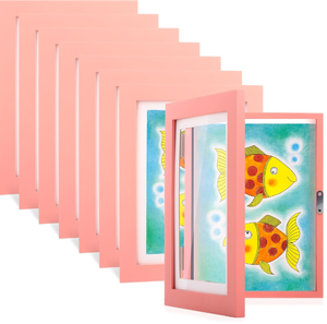 lot 262 image: LOT OF 8 Pinkunn Artwork Frame for Kids Changeable Kids Art Frames Children