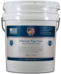 lot 319 image: Countryman Coatings 100% Silicone Roof Coating - Restore Your Roof in a Day - Seal Leaks, Cracks, Seams, Penetrations