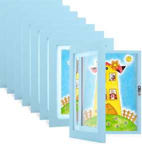 lot 324 image: LOT OF 8 Pinkunn Artwork Frame for Kids Changeable Kids Art Frames Children