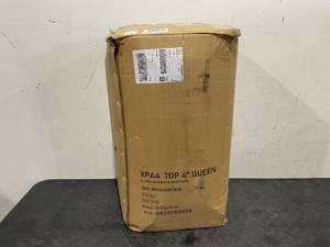 lot 202 image: Queen Size ViscoSoft 4 Pillow Top Memory Foam Mattress Topper
