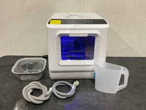 lot 19 image: Ecozy Portable Dishwasher Countertop, Mini Dishwasher with a Built-in 5L Water Tank