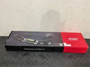 lot 256 image: RUTU Universal 78 CNC Motrocycle Handlebar & Handguards Kit with Grips-Chest Pad-Throttle Housing Clamp