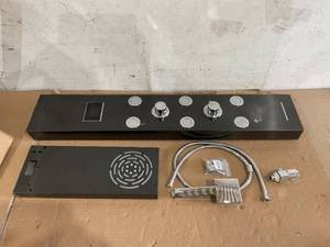 lot 102 image: LED Rainfall Shower Tower System, Stainless Steel Hydroelectric Shower Panel Tower System