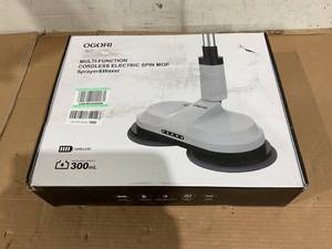 lot 116 image: Cordless Electric Mop, Cordless Floor Cleaner Dual-Motor Powerful Spin Mop wWater Spray and LED Headlight
