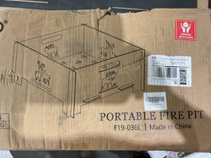 lot 196 image: INNO STAGE Fire Pit for Camping- Collapsible Firepit for Patio Outside Wood Burning Outdoor Indoor BBQ Picnic