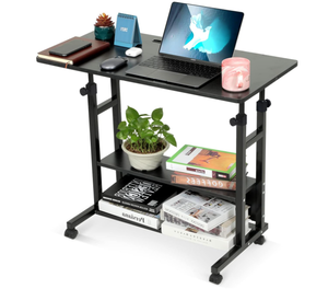 lot 271 image: Portable Rolling Desk with Wheels Adjustable Height