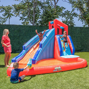 lot 4 image: My First Waterslide Inflatable Splash and Slide, Assorted Styles