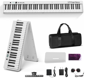 lot 72 image: Finger Dance Folding Piano Keyboard 88 Keys, Portable Electric Keyboard with Bluetooth MIDI
