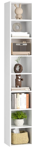 lot 355 image: FOTOSOK 8-Tier Media Tower Rack, CD DVD Slim Storage Cabinet