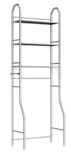lot 356 image: 3-Tier Over The Toilet Rack,Bathroom Shelves Over Toilet Corner Stand Storage Organizer Multifunctional Bathroom