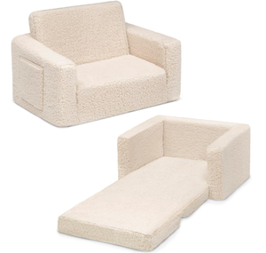 lot 368 image: Children Cozee Flip-Out Sherpa 2-in-1 Convertible Chair to Lounger