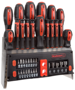 lot 455 image: 39-Piece Magnetic Screwdriver Set - Tool Kit with Bits and Power Nut Driver Set