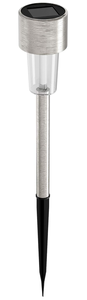 lot 458 image: LOT OF 12 Pure Garden Stainless Steel Outdoor Solar Path Lights