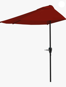 lot 459 image: Pure Garden Half Umbrella Outdoor Patio Shade