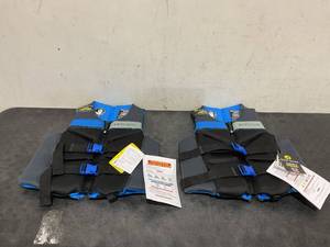 lot 58 image: LOT OF 2 Size 41-45 Body Glove Mens USCG Approved EVOPrene PFD Life Jacket