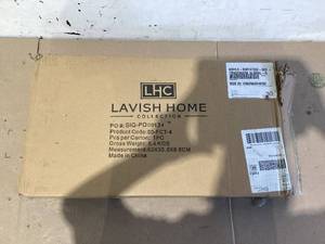 lot 446 image: Lavish Home Modern C Shaped End Table. 11.75D x 19.75W x 23.75H
