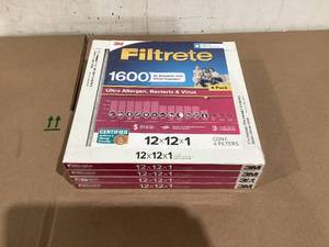 lot 452 image: LOT OF 4 Filtrete Air Filter, MPR 1600, MERV 12, Healthy Living Ultra-Allergen 3-Month Pleated