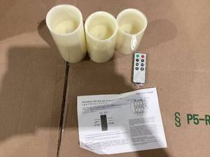 lot 454 image: 6 4 3 LED Remote Controlled Candles
