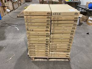 lot 153 image: LOT OF 32 Furinno Simplistic a Frame Computer Desk Pallet