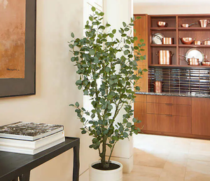 lot 376 image: Faux 6.5 Eucalyptus Tree