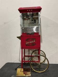 lot 100 image: Great Northern Popcorn Perfect Popper Popcorn Machine with Cart and Stainless-Steel Kettle