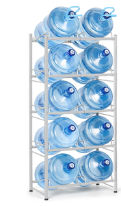 lot 294 image: MOOACE 5 Tier Gallon Water Bottle Holder. 12.9D x 25.5W x 54.39H