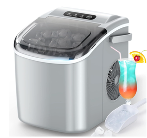 lot 295 image: FREE VILLAGE Portable Ice Maker HZB-12SH. 11.4D x 8.7W x 11.6H
