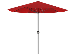 lot 479 image: Pure Garden Red Outdoor Patio Umbrella. 7ft