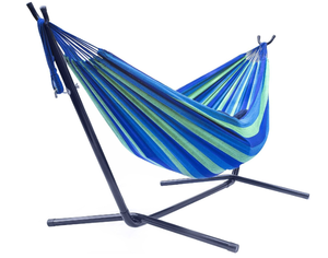 lot 505 image: Pure Garden Double Brazilian Hammock with Stand