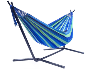lot 507 image: Pure Garden Double Brazilian Hammock with Stand