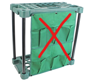 lot 515 image: LOT OF 2 Perfk Garden Tool Organizer Rack. 22X12X23 MISSING POUCH