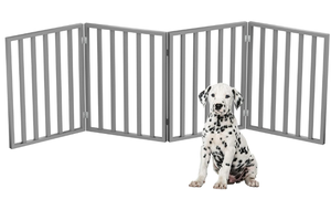 lot 528 image: Pet Maker 4-Panel Indoor Foldable Dog Fence. 24x8