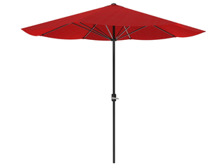 lot 587 image: Pure Garden Red 9-Foot Outdoor Patio Umbrella