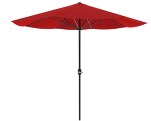 lot 590 image: Pure Garden Red 9-Foot Outdoor Patio Umbrella