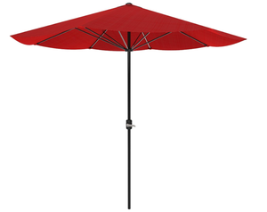 lot 591 image: Pure Garden Red 9-Foot Outdoor Patio Umbrella