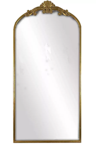 lot 80 image: Azalea Park Filigree Floor Mirror, Gold Metal Frame