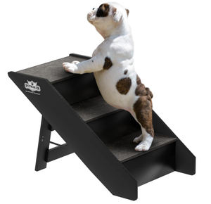 lot 533 image: PETMAKER Pet Stairs  Safe and Durable Indoor or Outdoor Ramp with 3 Step Design